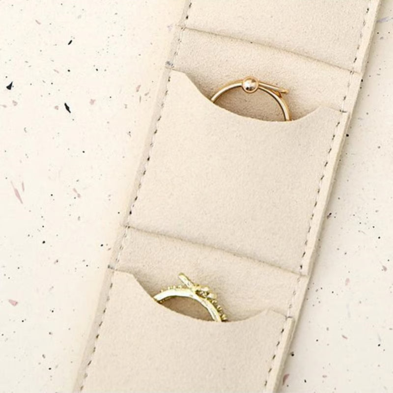 Mini Travel Jewelry Bag 2025 New Portable Foldable Faux Suede Jewelry Organizer And Storage with Buckle