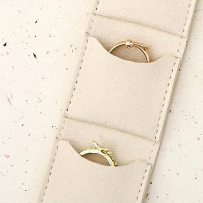 Mini Travel Jewelry Bag 2025 New Portable Foldable Faux Suede Jewelry Organizer And Storage with Buckle