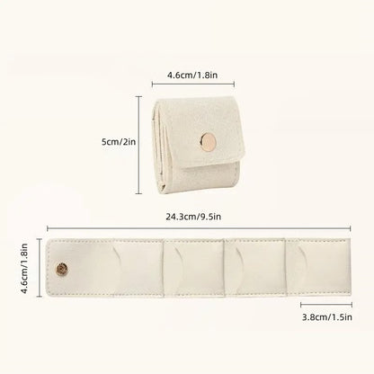 Mini Travel Jewelry Bag 2025 New Portable Foldable Faux Suede Jewelry Organizer And Storage with Buckle