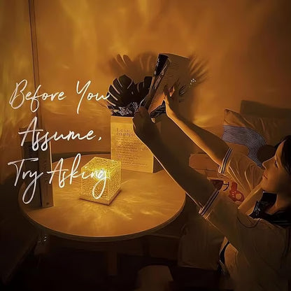 3D Holographic Water Ripple Romantic Ambient Lighting for Child's Room, Meditation Relaxation, Night Light