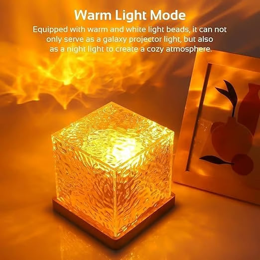 3D Holographic Water Ripple Romantic Ambient Lighting for Child's Room, Meditation Relaxation, Night Light